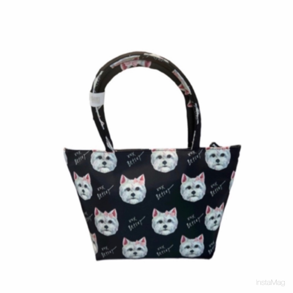 NEW Betsey Johnson West Highland Terrier Dog Insulated Lunch Tote